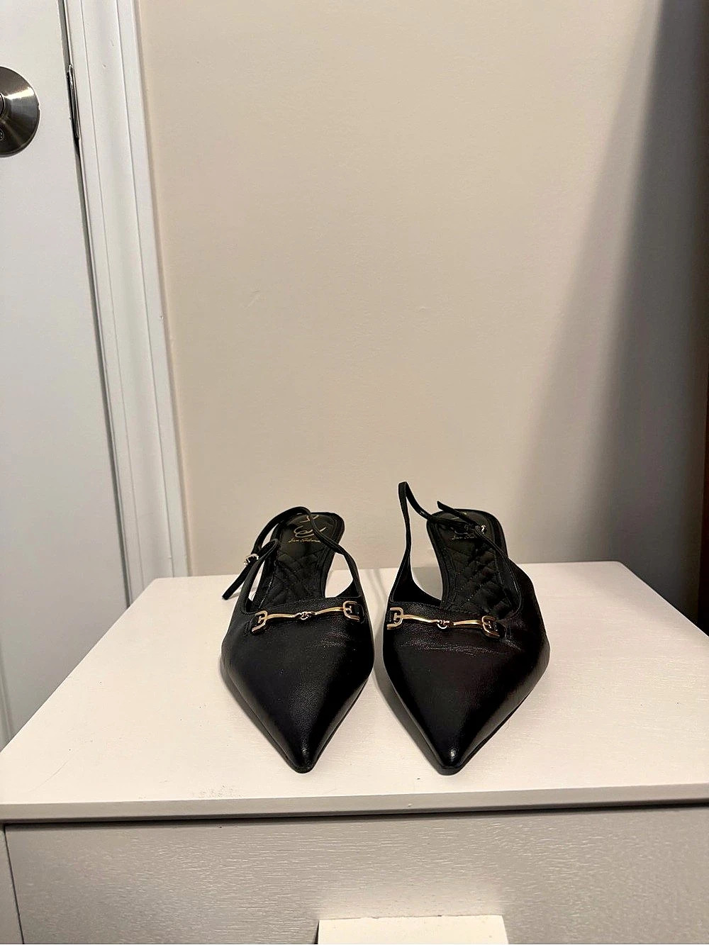 Sam Edelman Farrah Kitten Heel Pointed Toe Slingback Pump Black